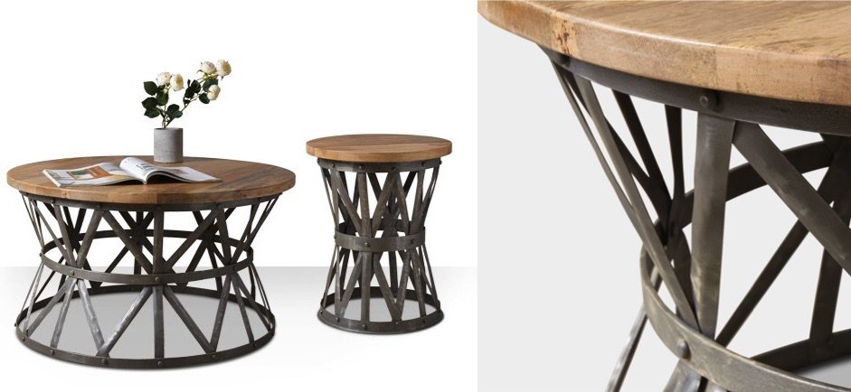Журнальный стол Industrial Rust Barrel 40 Table Журнальный стол Industrial Rust Barrel 40 Table - Loft-Concept в Липецке