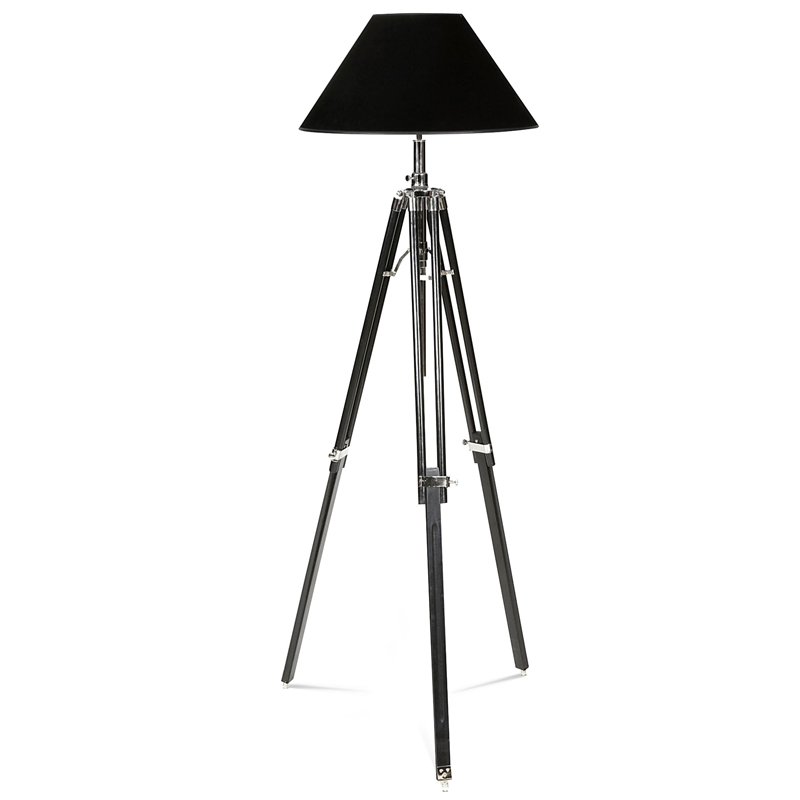 Торшер Eichholtz Floor Lamp Telescope nickel & black Черный Никель Торшер Eichholtz Floor Lamp Telescope nickel & black Черный Никель в Липецке | Loft Concept