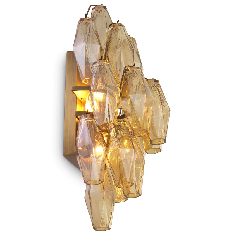 Бра Eichholtz Wall Lamp Benini Amber Латунь Янтарный Бра Eichholtz Wall Lamp Benini Amber Латунь Янтарный в Липецке | Loft Concept