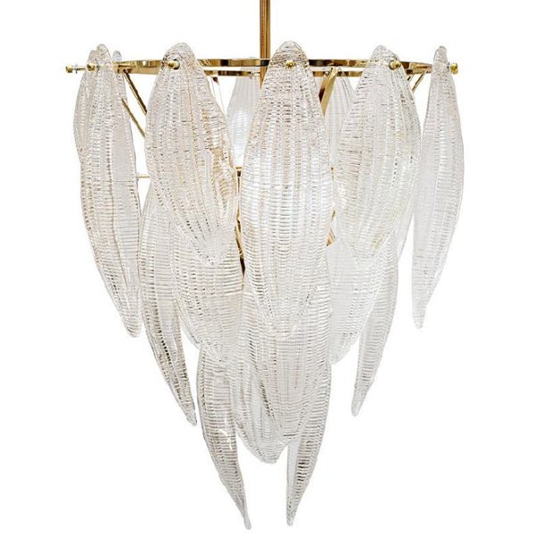 Textured glass Chandelier Глянцевое золото Прозрачный (Transparent) Textured glass Chandelier Глянцевое золото Прозрачный (Transparent) в Липецке | Loft Concept