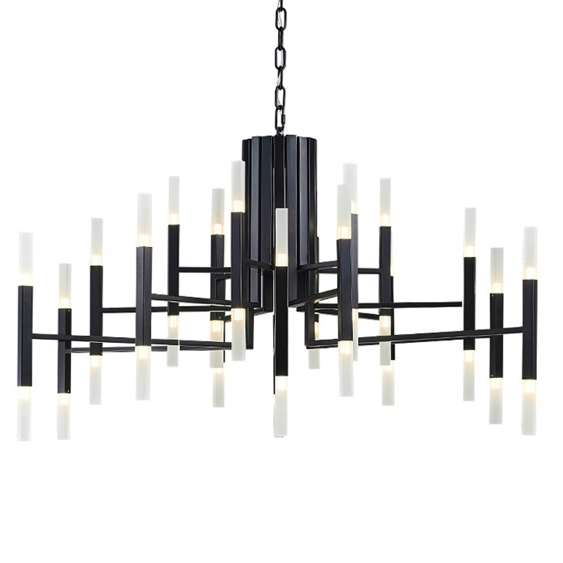 Люстра ALMA LIGHT BARCELONA Black Черный Белое матовое стекло Люстра ALMA LIGHT BARCELONA Black Черный Белое матовое стекло в Липецке | Loft Concept