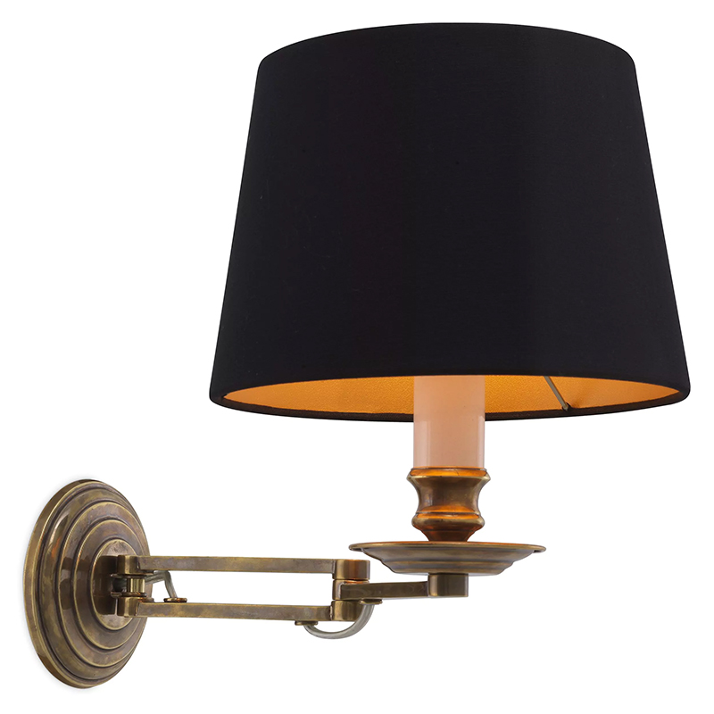 Бра Eichholtz Wall Lamp Eclips Латунь Черный Бра Eichholtz Wall Lamp Eclips Латунь Черный в Липецке | Loft Concept