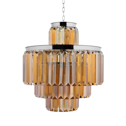 Люстра RH 1920s Odeon Smoke Chandelier 50/4 Янтарь (Amber) Хром Люстра RH 1920s Odeon Smoke Chandelier 50/4 Янтарь (Amber) Хром в Липецке | Loft Concept