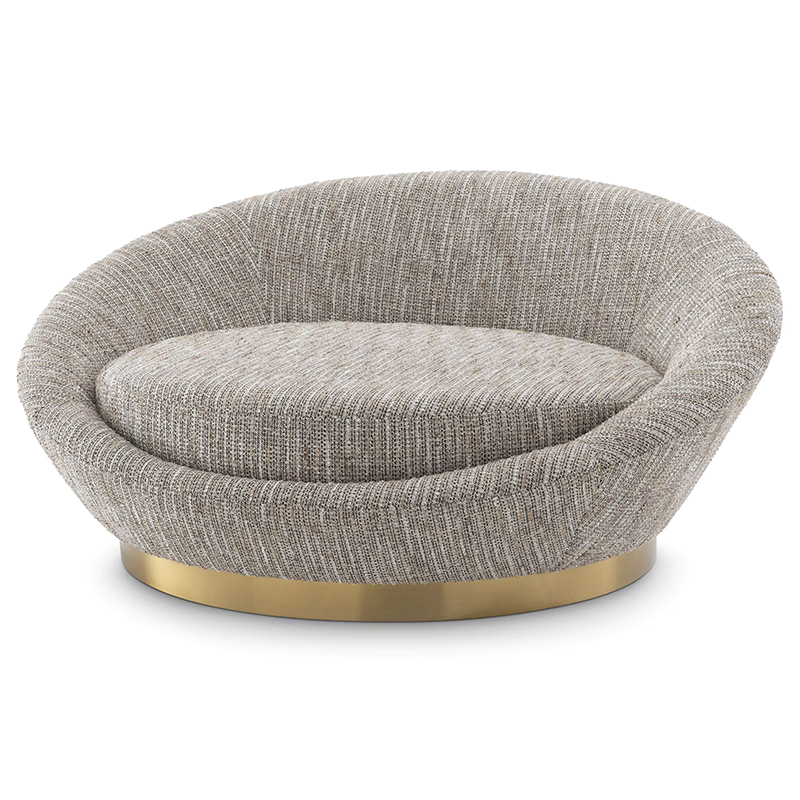 Диван Eichholtz Sofa Duardo Mademoiselle Beige Бежево-серый Латунь Диван Eichholtz Sofa Duardo Mademoiselle Beige Бежево-серый Латунь в Липецке | Loft Concept