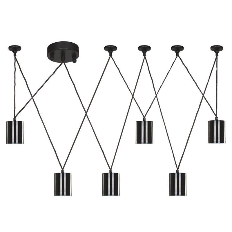 Черная каскадная люстра Wireflow Suspension Черный Черная каскадная люстра Wireflow Suspension Черный в Липецке | Loft Concept