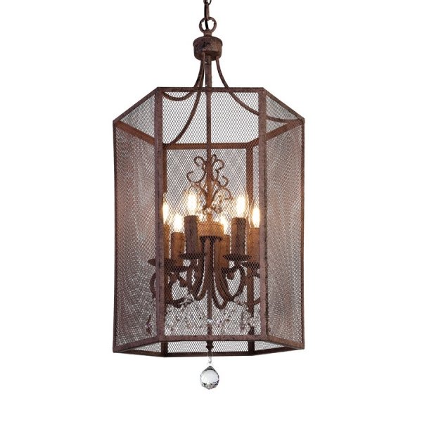 Люстра Roast Metal Chandelier 6 Square Коричневый Люстра Roast Metal Chandelier 6 Square Коричневый в Липецке | Loft Concept