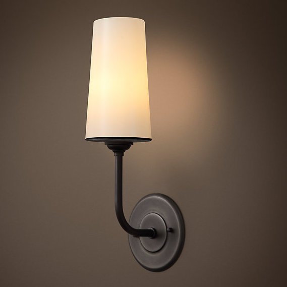 Бра RH MODERN TAPER SCONCE Glass Shade Графит Черный Бра RH MODERN TAPER SCONCE Glass Shade Графит Черный в Липецке | Loft Concept
