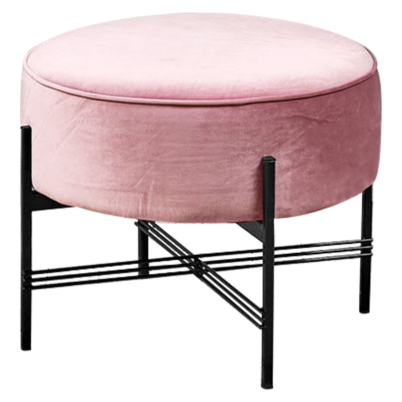 Пуф розовый велюровый Sanjay Velour Pouf Pink Дымчатая Роза Черный Пуф розовый велюровый Sanjay Velour Pouf Pink Дымчатая Роза Черный в Липецке | Loft Concept