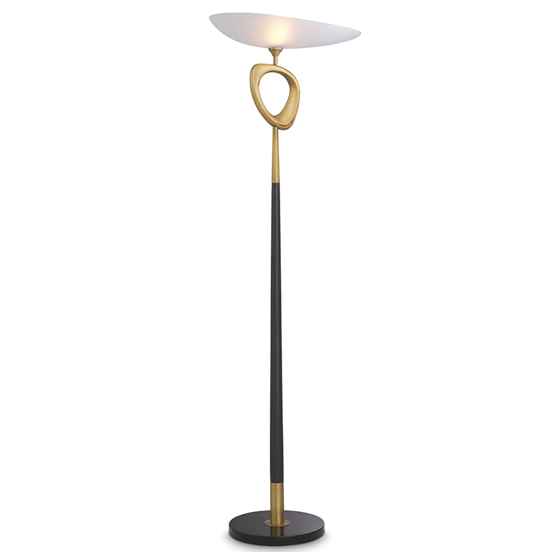 Торшер Eichholtz Floor Lamp Celine Белый Черный Латунь Торшер Eichholtz Floor Lamp Celine Белый Черный Латунь в Липецке | Loft Concept