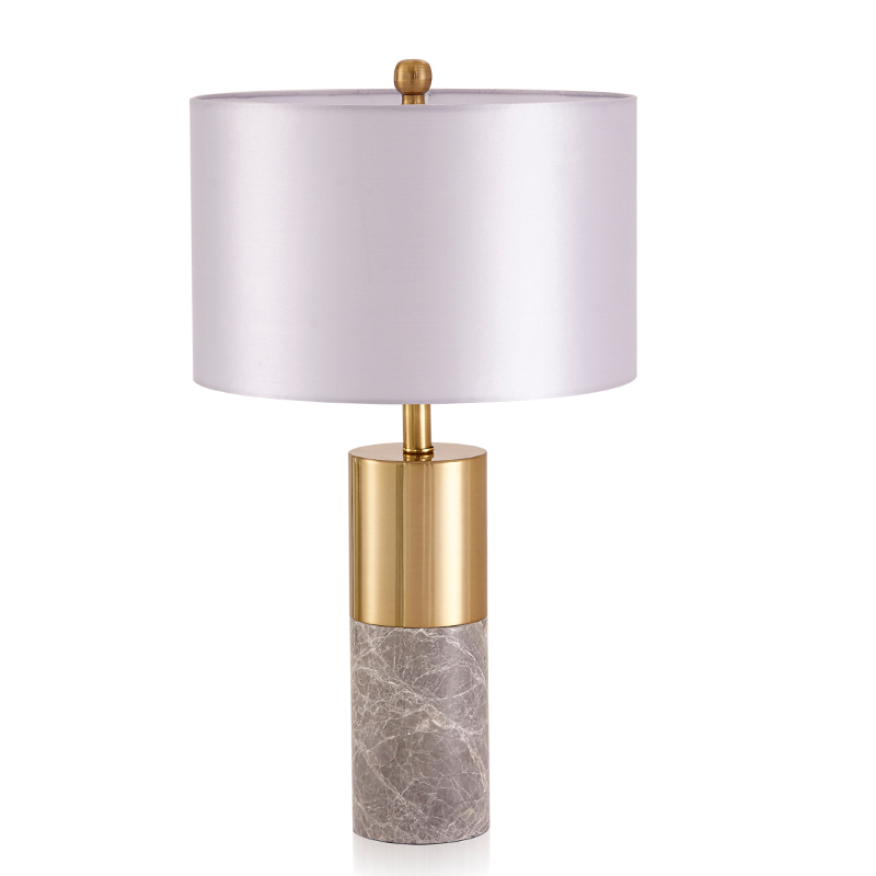 Настольная лампа ZOEY TABLE LAMP Gray base White shade Золотой Белый Серый Настольная лампа ZOEY TABLE LAMP Gray base White shade Золотой Белый Серый в Липецке | Loft Concept