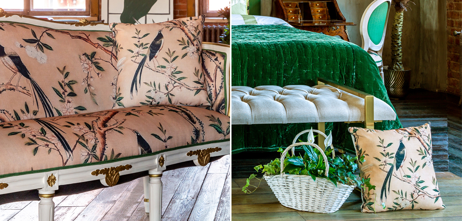 Декоративная подушка Beige and Green Chinoiserie 1 Декоративная подушка Beige and Green Chinoiserie 1 - Loft-Concept в Липецке