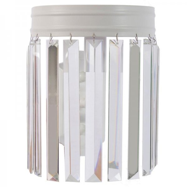 Настенная лампа RH Odeon Clear Glass White Bra Белый Прозрачное Стекло Настенная лампа RH Odeon Clear Glass White Bra Белый Прозрачное Стекло в Липецке | Loft Concept