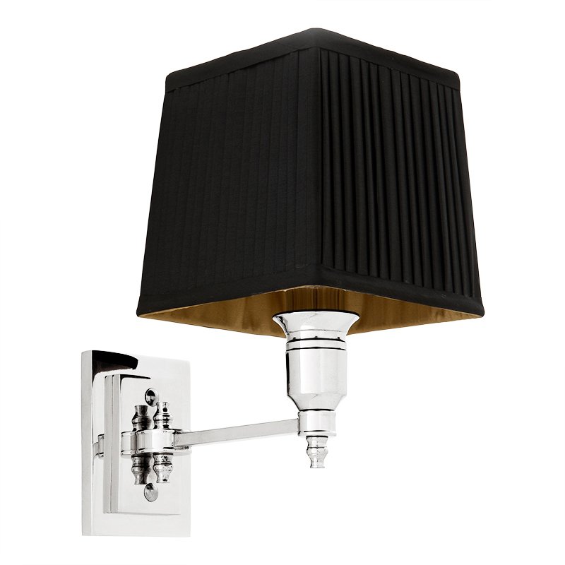 Бра Wall Lamp Lexington Single Nickel+Black Никель Черный Бра Wall Lamp Lexington Single Nickel+Black Никель Черный в Липецке | Loft Concept