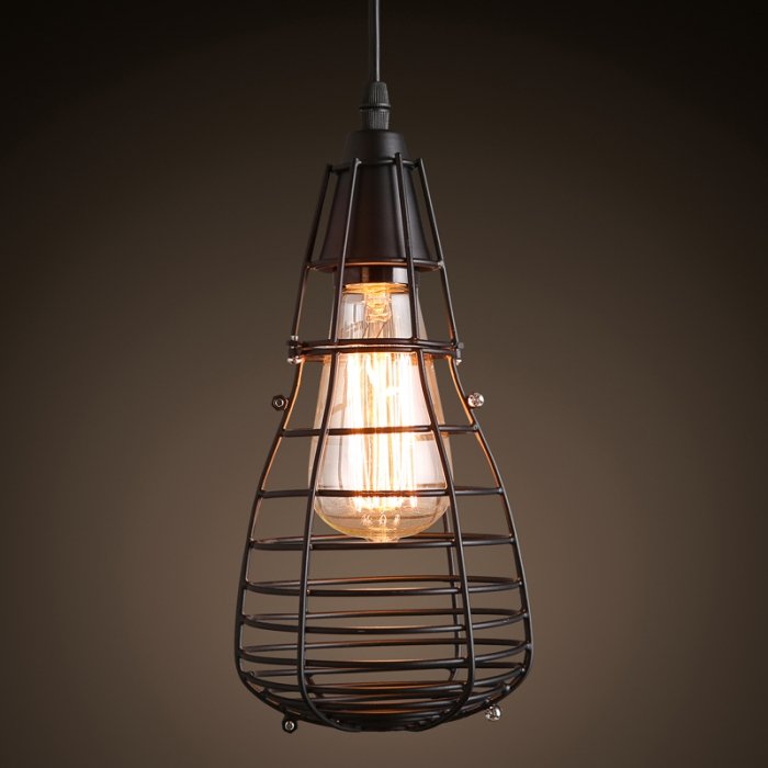 Подвесной светильник Pear Cage Pendant Черный Подвесной светильник Pear Cage Pendant Черный в Липецке | Loft Concept