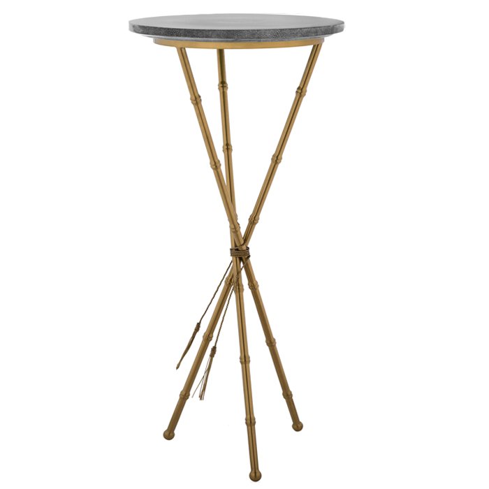 Green Stingray Skin Side Tables Gray Серый Золотой Green Stingray Skin Side Tables Gray Серый Золотой в Липецке | Loft Concept