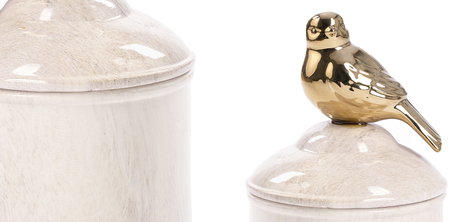 Ваза c крышкой Marble Bird Ваза c крышкой Marble Bird - Loft-Concept в Липецке