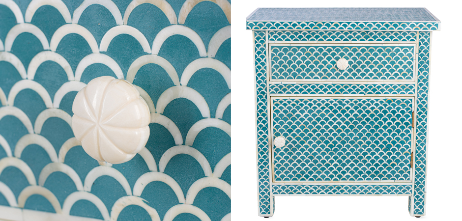 Тумба bone fish scale inlay cupboard Тумба bone fish scale inlay cupboard - Loft-Concept в Липецке