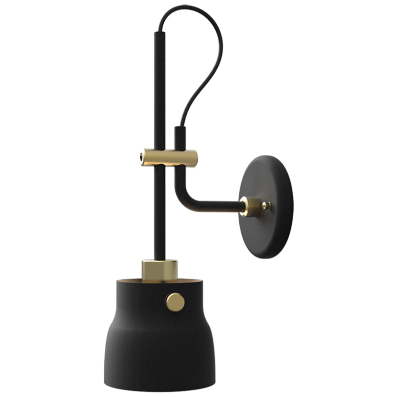 Бра RAM PLASENCIA Wall Lamp Черный Латунь Бра RAM PLASENCIA Wall Lamp Черный Латунь в Липецке | Loft Concept