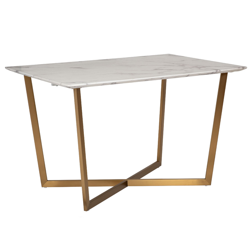 Обеденный стол Dining table Jacques White Белый Золотой Обеденный стол Dining table Jacques White Белый Золотой в Липецке | Loft Concept
