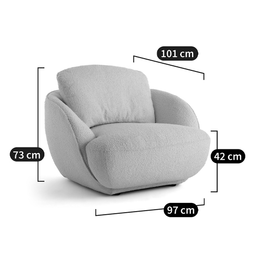 Полукруглое кресло из обивки меланж Halle Melange Armchair Полукруглое кресло из обивки меланж Halle Melange Armchair в Липецке