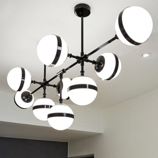Люстра Peggy Futura suspension lamps Hangar Design Черный Молочный Люстра Peggy Futura suspension lamps Hangar Design Черный Молочный в Липецке | Loft Concept