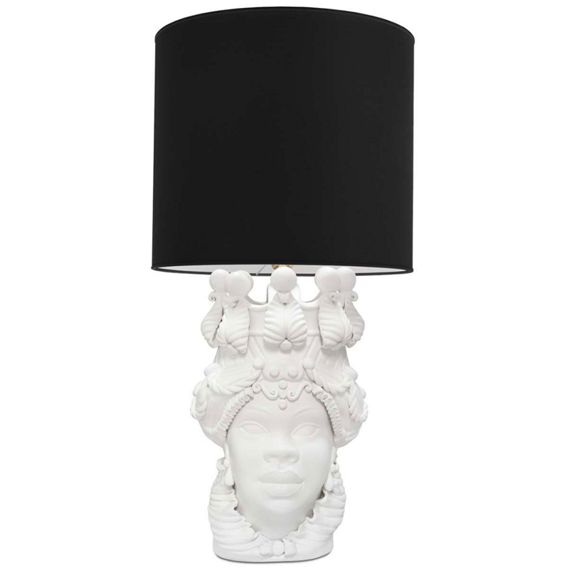 Настольная лампа Table Lamp Moro Lady Big Lipstick Black Белый Черный Настольная лампа Table Lamp Moro Lady Big Lipstick Black Белый Черный в Липецке | Loft Concept