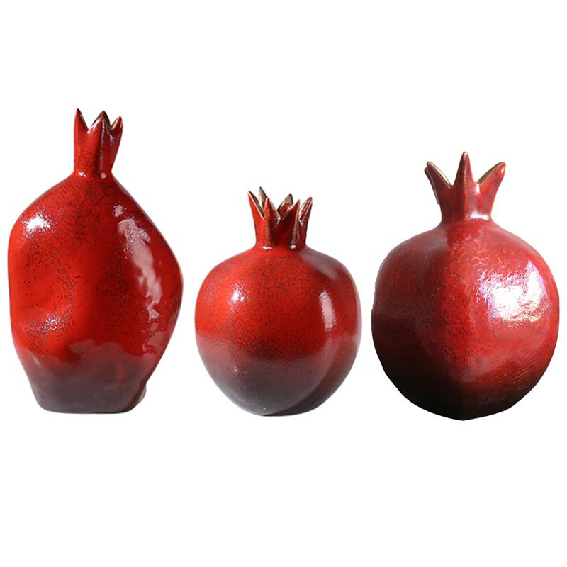 Декоративная статуэтка Pomegranate Statuette Красный Золотой Декоративная статуэтка Pomegranate Statuette Красный Золотой в Липецке | Loft Concept