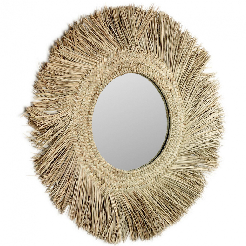 Зеркало сплетенное вручную Handmade Mirror Light Safari Древесина Зеркало сплетенное вручную Handmade Mirror Light Safari Древесина в Липецке | Loft Concept