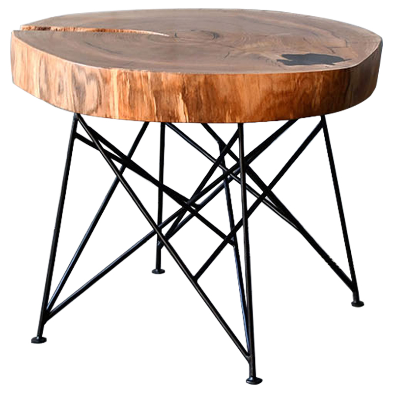 Кофейный стол Vargas Industrial Metal Rust Coffee Table Древесина Черный Кофейный стол Vargas Industrial Metal Rust Coffee Table Древесина Черный в Липецке | Loft Concept
