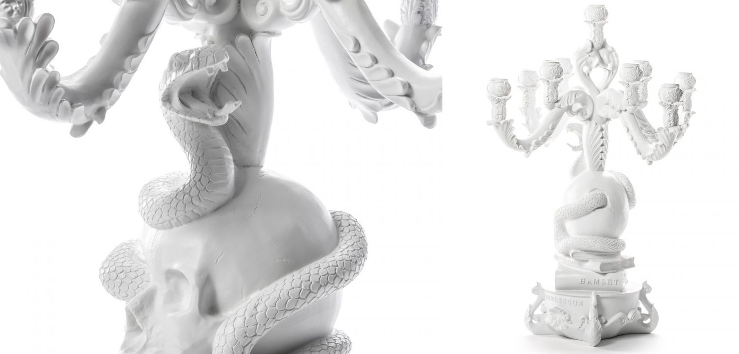 Подсвечник Seletti Giant Burlesque Skull White - фото №1