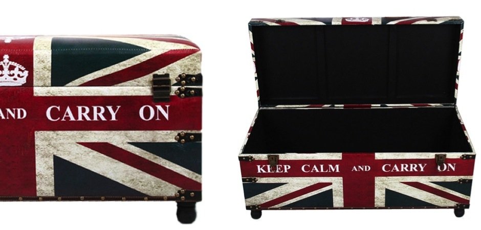 Сундук Union Jack Leather "Keep calm and..." - Loft-Concept в Липецке