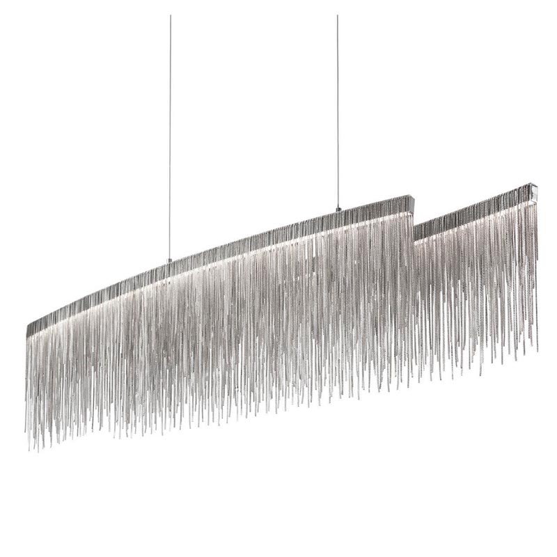 Люстра Atlantis Chain Chandelier Line Chrome Хром Люстра Atlantis Chain Chandelier Line Chrome Хром в Липецке | Loft Concept