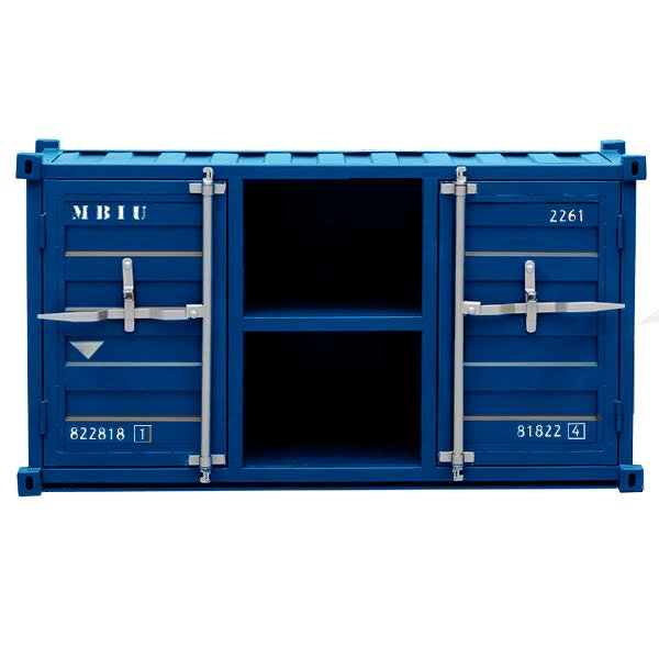 ТВ-тумба LOFT TV SEA CONTAINER синий металл Синий Серебряный ТВ-тумба LOFT TV SEA CONTAINER синий металл Синий Серебряный в Липецке | Loft Concept