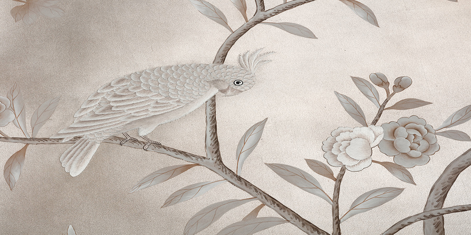 Обои ручная роспись Salon Vert Pewter gilded silk - фото №2