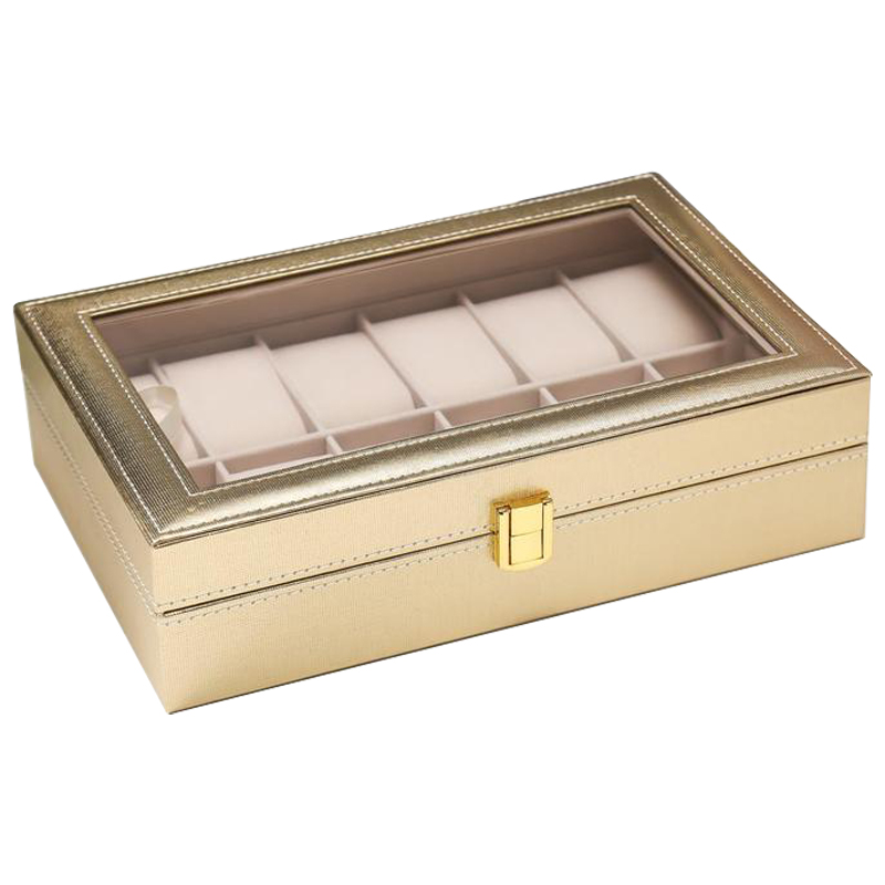 Шкатулка для часов Oscar Watch Box Золотой Бежевый Шкатулка для часов Oscar Watch Box Золотой Бежевый в Липецке | Loft Concept