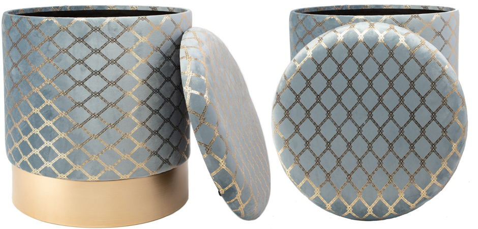 Пуф PUF Upholstery Gold Mesh голубой Пуф PUF Upholstery Gold Mesh голубой - Loft-Concept в Липецке
