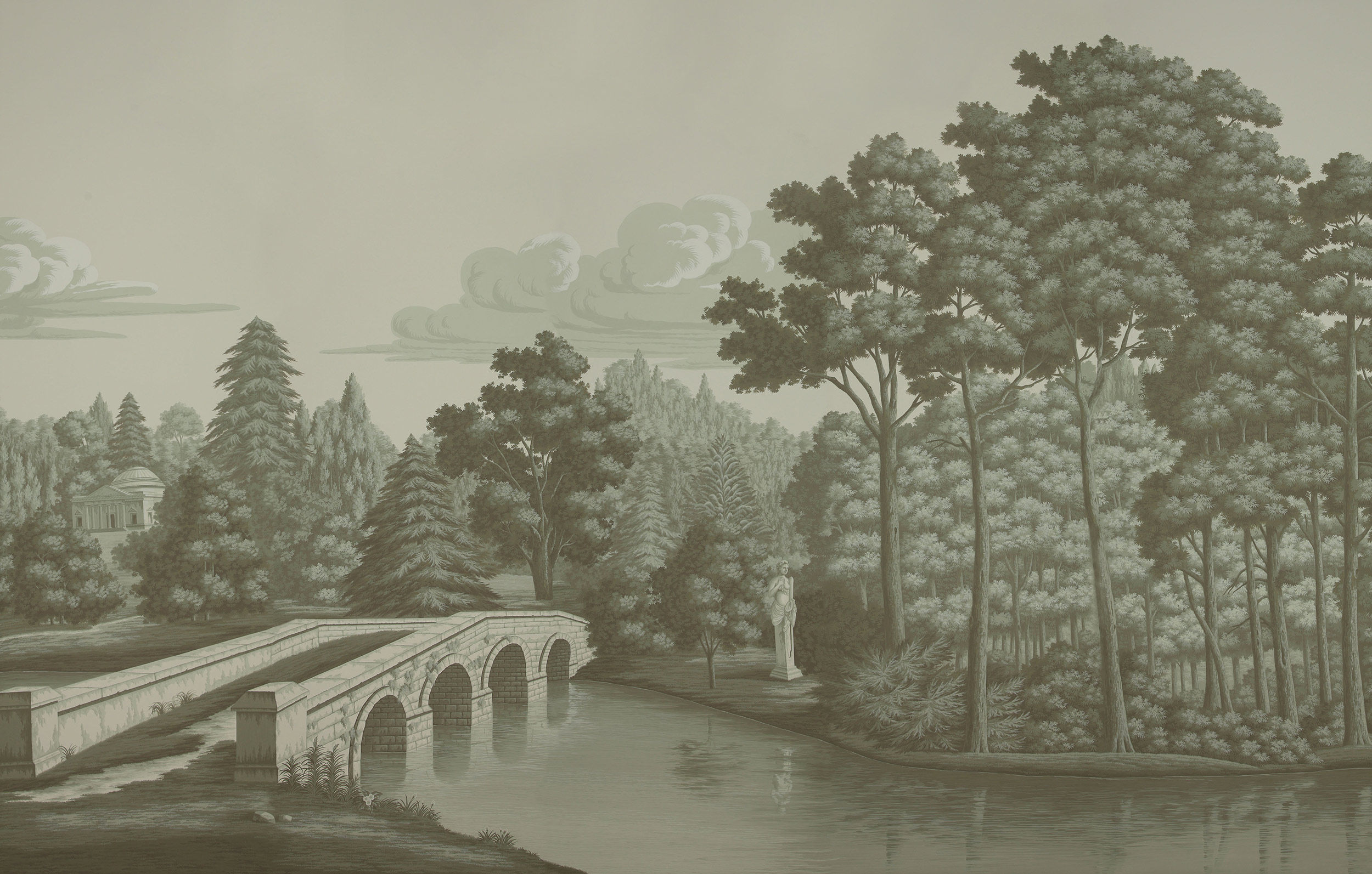 Обои ручная роспись English Landscape Crystal Grey on scenic paper Обои ручная роспись English Landscape Crystal Grey on scenic paper - постер Loft-Concept в Липецке