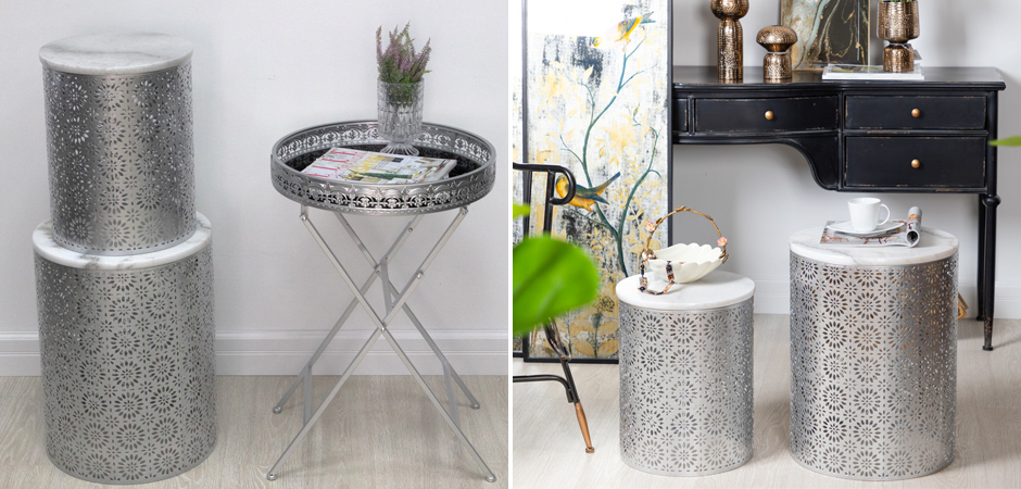 Приставной Стол Artesia Table с белым мрамором Приставной Стол Artesia Table с белым мрамором - Loft-Concept в Липецке