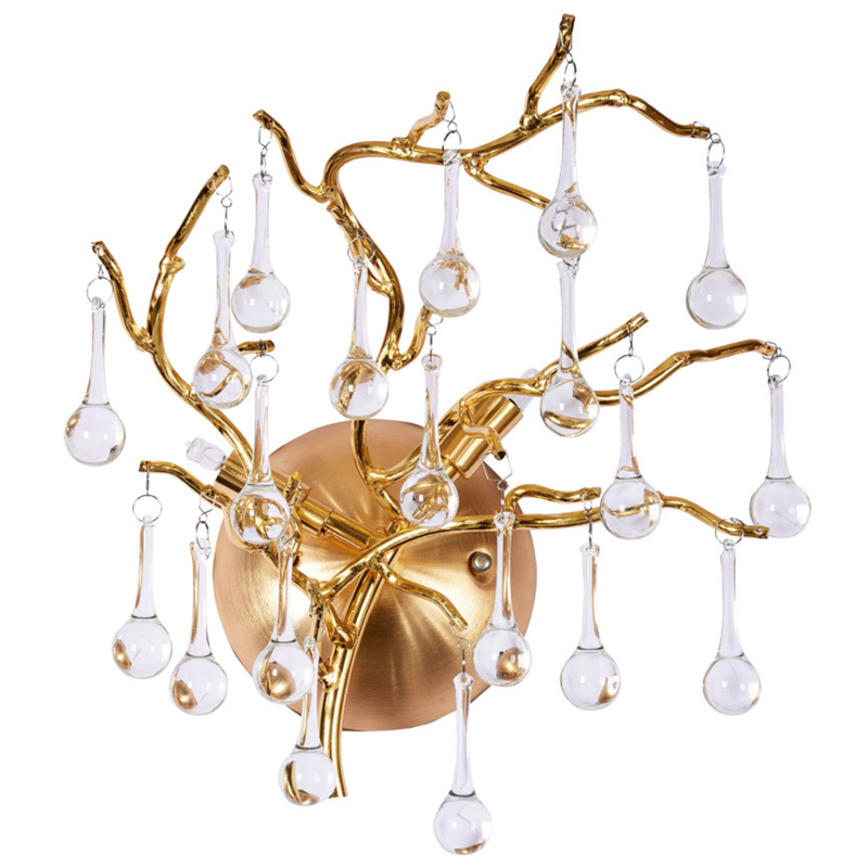 Бра Droplet Gold Wall Lamp Золотой Прозрачное Стекло Бра Droplet Gold Wall Lamp Золотой Прозрачное Стекло в Липецке | Loft Concept