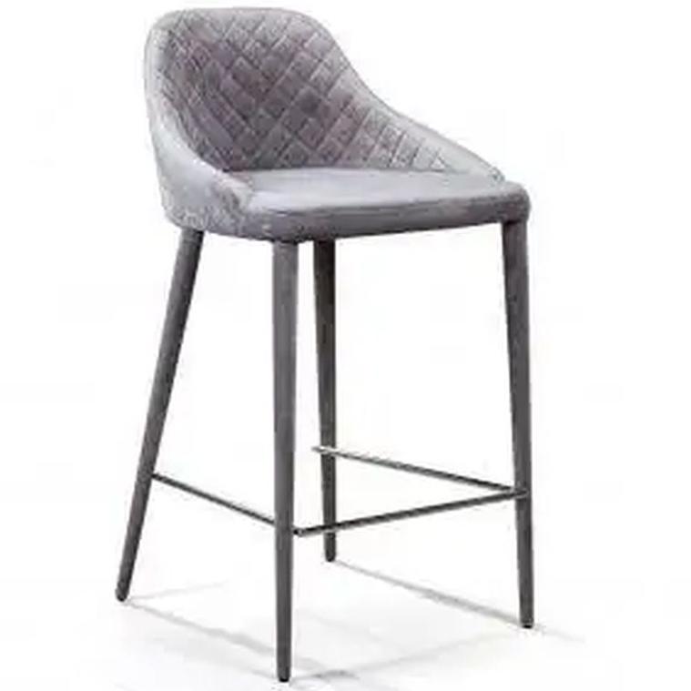 Стул Douglas Rhombus Bar stool Серый Велюр Светло-серый Стул Douglas Rhombus Bar stool Серый Велюр Светло-серый в Липецке | Loft Concept
