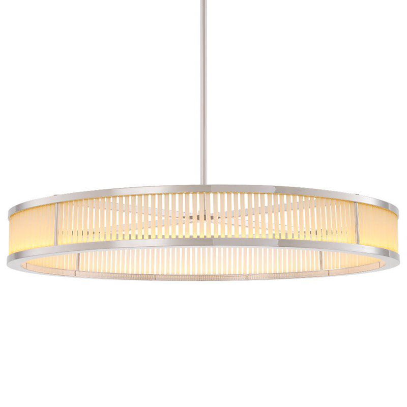 Люстра Eichholtz Chandelier Thibaud L Nickel Никель Белое матовое стекло Люстра Eichholtz Chandelier Thibaud L Nickel Никель Белое матовое стекло в Липецке | Loft Concept
