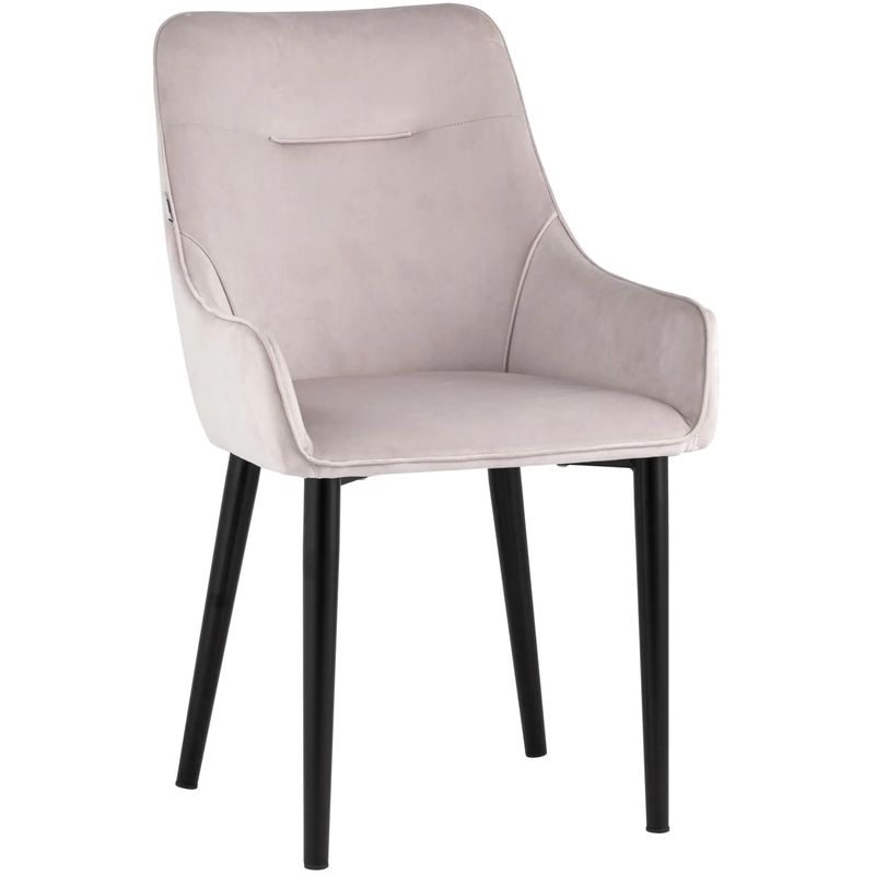 Стул Joan Chair Светло-Розовый Велюр Розовый пастельный Черный Стул Joan Chair Светло-Розовый Велюр Розовый пастельный Черный в Липецке | Loft Concept