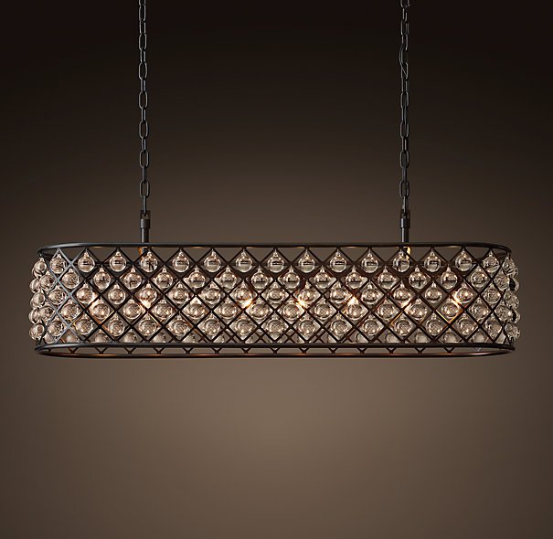 Люстра RH Spencer Rectangular Chandelier 120 Черный Люстра RH Spencer Rectangular Chandelier 120 Черный в Липецке | Loft Concept