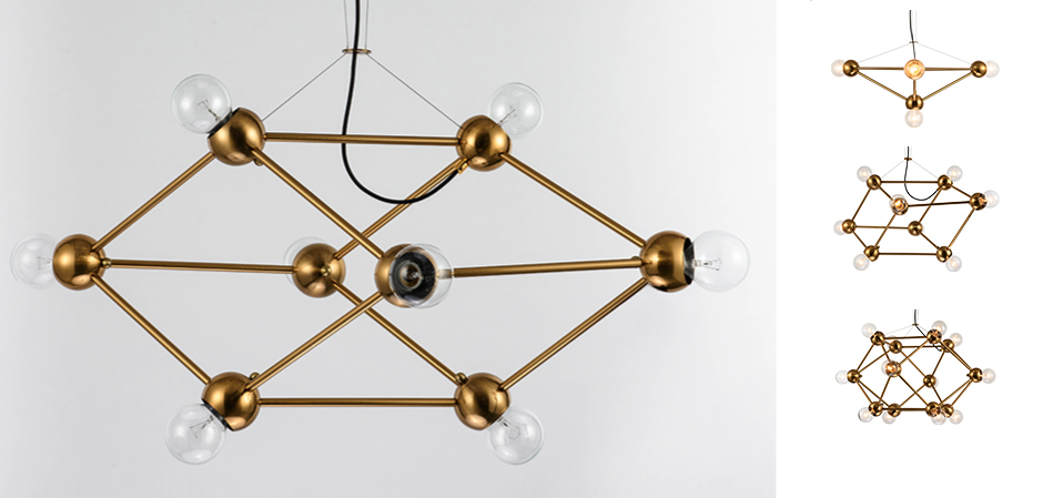 Люстра Molecule Gold Chandelier Люстра Molecule Gold Chandelier - Loft-Concept в Липецке