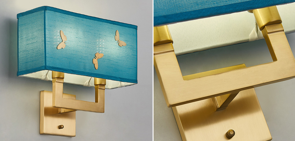 Бра с бабочками Butterflies Blue Background Wall Lamp 2 Бра с бабочками Butterflies Blue Background Wall Lamp 2 - Loft-Concept в Липецке
