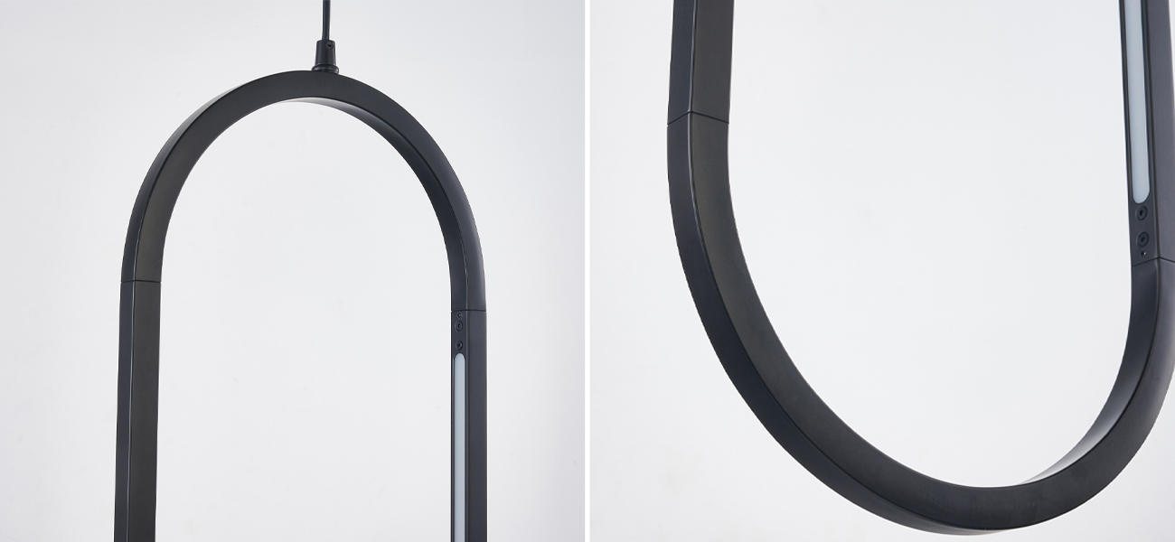 Овальный подвесной светильник Roll and Hill Black - фото