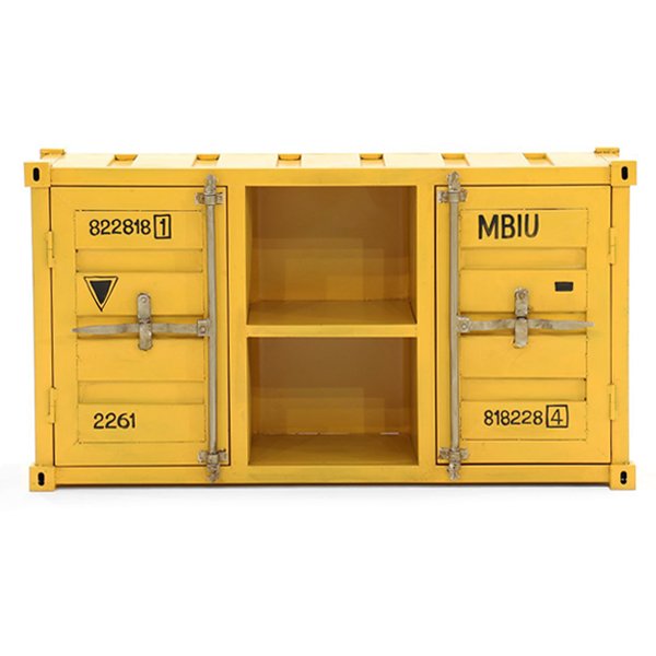 ТВ тумба морской контейнер Loft TV container yellow Желтый ТВ тумба морской контейнер Loft TV container yellow Желтый в Липецке | Loft Concept