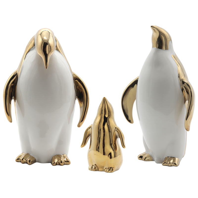 Декор Penguin Золотой Белый Декор Penguin Золотой Белый в Липецке | Loft Concept