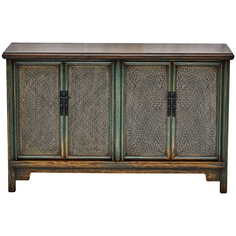 Комод в винтажном стиле дерево и ротанг Brindja chest of drawers Коричневый винтаж Винтажный голубой Комод в винтажном стиле дерево и ротанг Brindja chest of drawers Коричневый винтаж Винтажный голубой в Липецке | Loft Concept
