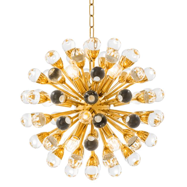Люстра Chandelier Antares S Gold Золотой Прозрачный Люстра Chandelier Antares S Gold Золотой Прозрачный в Липецке | Loft Concept